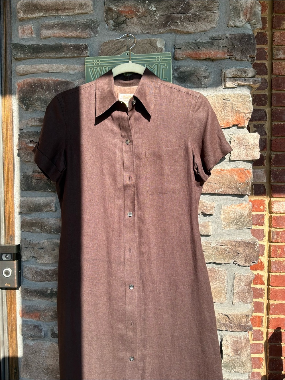 Ladies Brooks Brothers Irish Linen brown dress